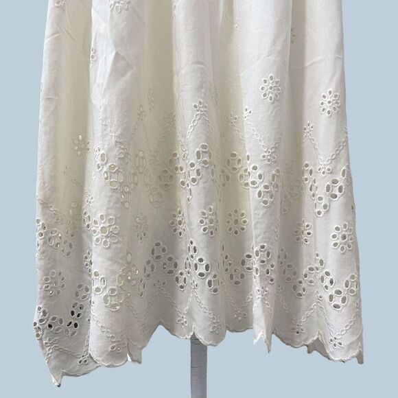 Torrid Ivory Eyelet Ruffle Tie Front Tank Top Sz 2X - Picture 9 of 11